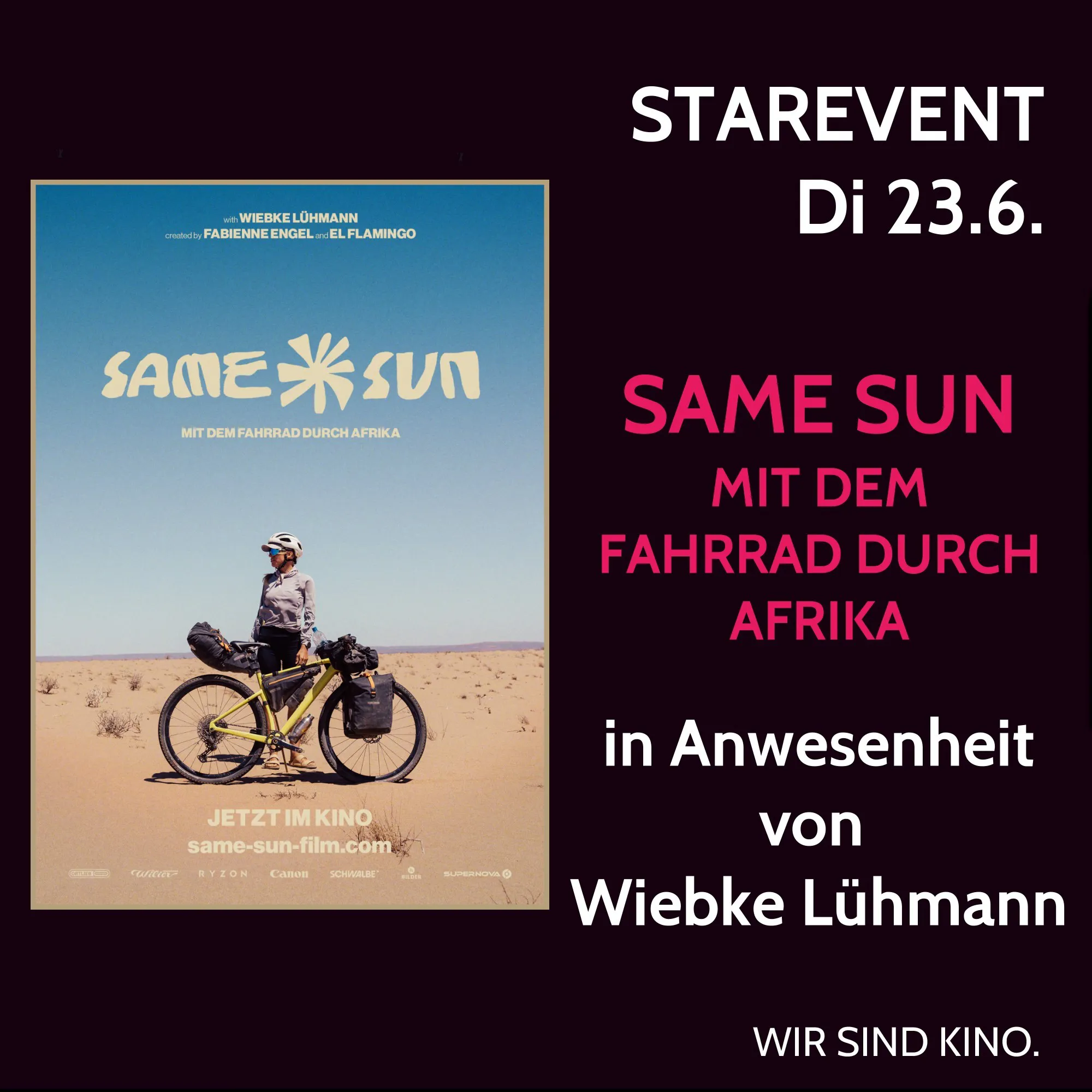 Starevent: Same Sun - Mit dem Fahrrad durch Afrika